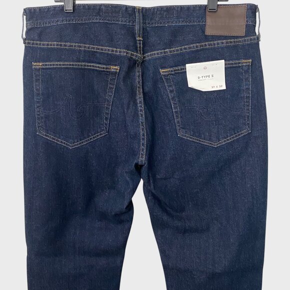 AG Adriano Goldschmied B-Type II Straight Denim Jeans Men's 37X32 Dark Wash New - Picture 6 of 11